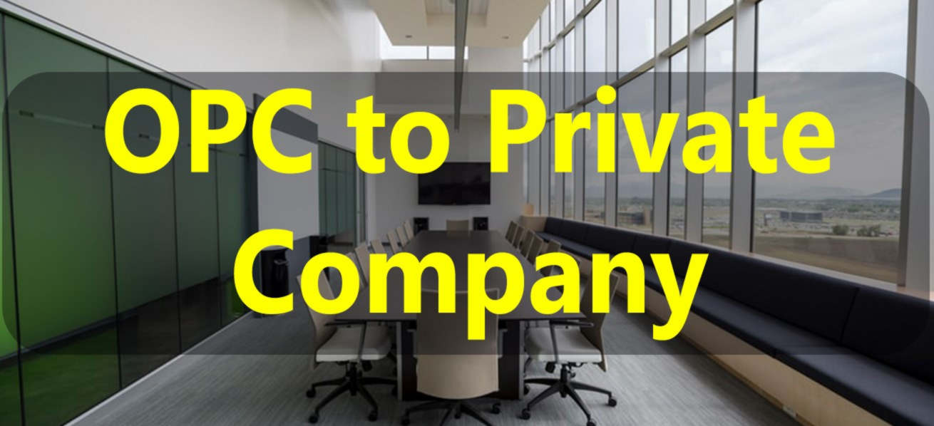conversion of one person company into a private limited company